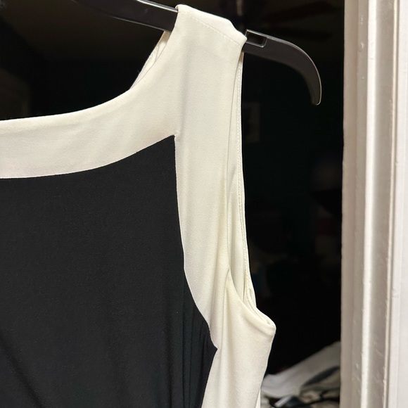 NWOT LAUREN RALPH LAUREN SLEEVELESS MIDI DRESS. TWO TONE. - Picture 8 of 9